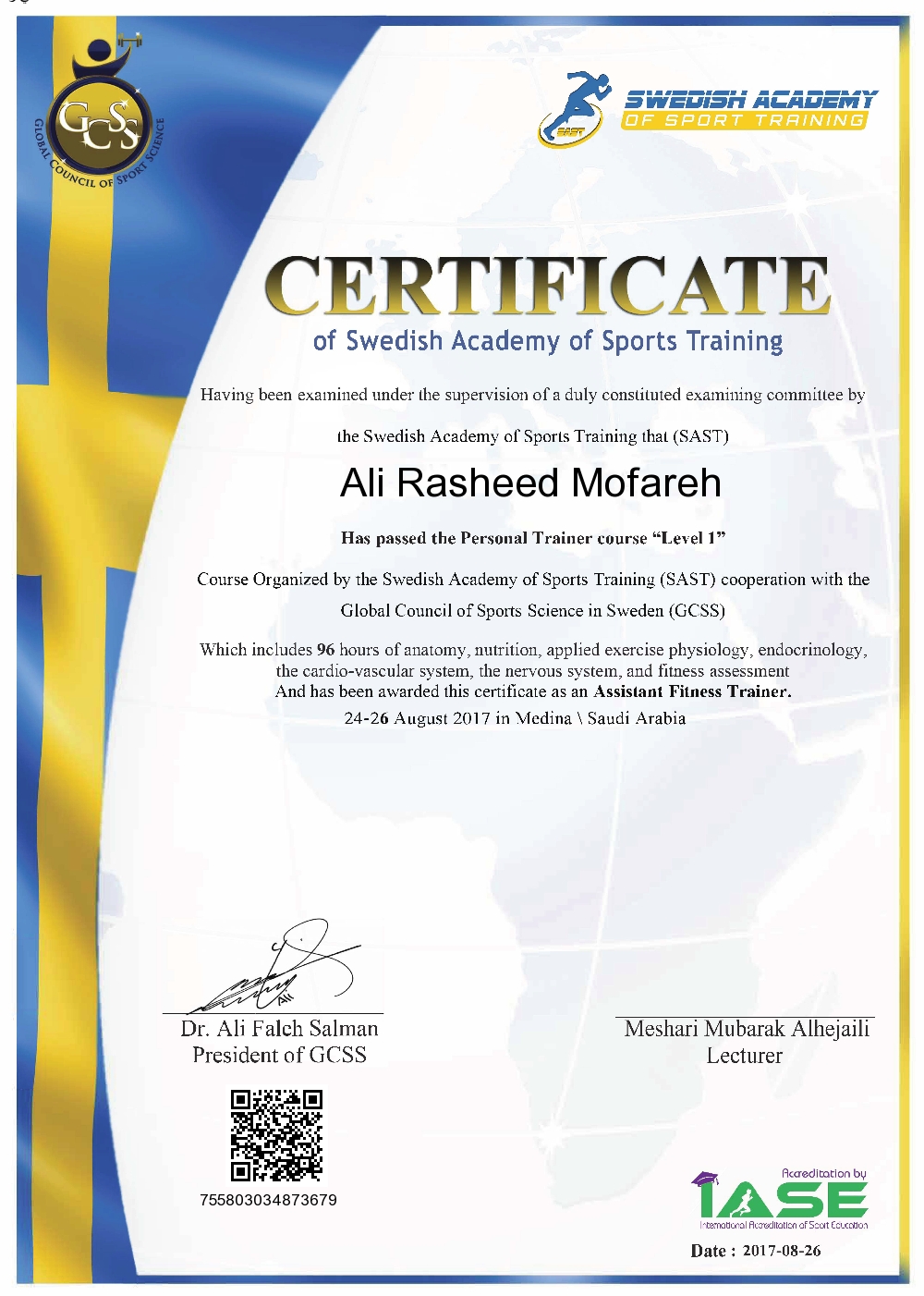Ali Rasheed Mofareh